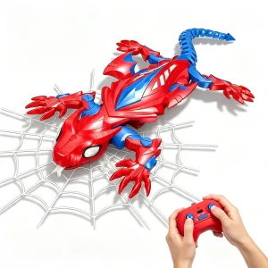 Hotfree Wall Crawler Gecko Lizard, Rechargeable Remote Control Robot Kids Toys, Spider RC Wall Climbing Funny Prank Toys