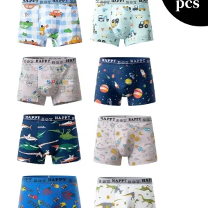 ZEKSAF Boys Fashion Boxer Underwear 8 Pack, High Elastic Ultra Soft, Breathable Boys Underpants